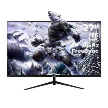 Imagem de Monitor Gamer, Curvo, 27", Resolução 2k, Tela LCD, AMD, Freesync, G-Sync, 180hz, 1ms, VESA, Ângulo Ajustável, DisplayPort e HDMI