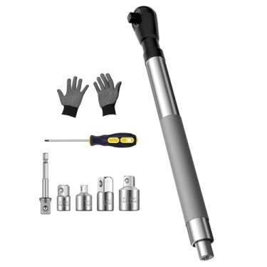 Imagem de Bothyi Chave de extensão offset de 1/2" Chave de catraca de impacto faça você mesmo Alcance estendido Economia de espaço para furadeira elétrica para