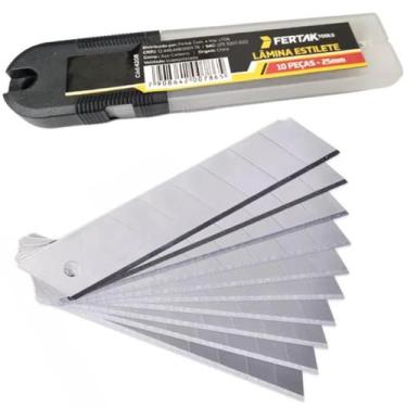 Imagem de Lâmina Para Estilete 25Mm 10 Peças - Fertak