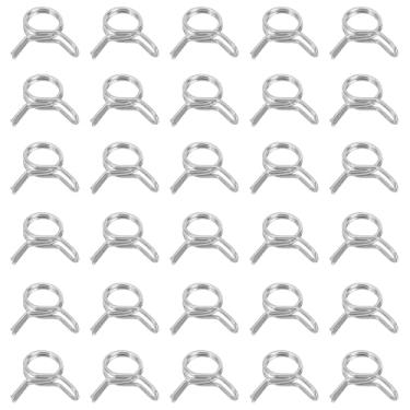 Imagem de PATIKIL Braçadeiras de mangueira de mola de fio duplo, 32 peças para 8,8-9,5 mm OD 0,31" (8 mm) ID 304 Tubo de clipe de mola de aço inoxidável para linha de combustível, tubo de mangueira de ar a