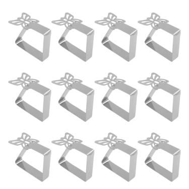 Imagem de Generic 12x Clipes para Toalha de Mesa de Suportes para Toalha de Mesa Grampos Decorativos Premium para Cobertura de de para Tendas de Festa Mesas, Forma de Borboleta