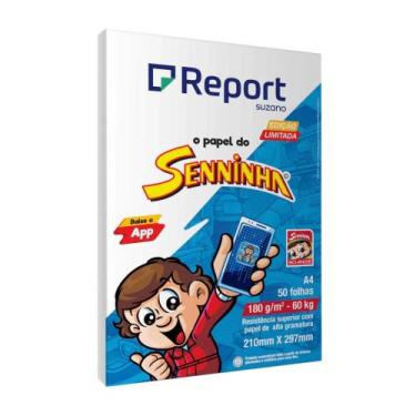 Imagem de Papel Senninha A4 180g 50 Folhas Branco 210mm x 297mm REPORT