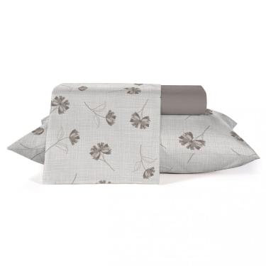 Imagem de Jogo de Cama Solteiro Teka Diamante Marfim 150 Fios 3 Peças (1 Lençois e 2 Fronhas)