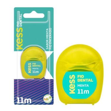 Imagem de Fio Dental Sabor Menta Remove Placas Bacterianas Encerado 11m Kess