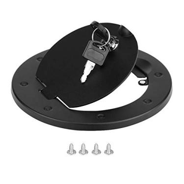 Imagem de Rankomu Tampa do tanque de combustível, tampa de gás, enchimento à prova de poeira, trava de porta, acessórios de substituição para estilo de carro, preto