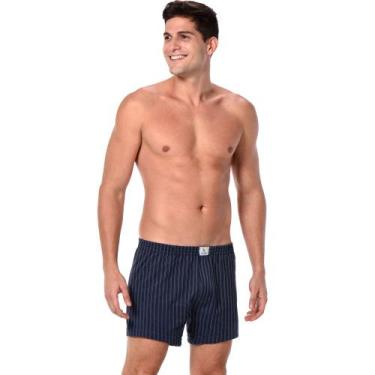 Imagem de Kit 3 Cuecas Samba Canção Listrada malha mista algodão e poliéster - K