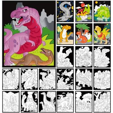 Imagem de HOTPLACY 48 peças de pôsteres felpudos de veludo para colorir pôsteres de Natal difusos para colorir para adultos adolescentes pôster grande faça você mesmo folhas de colorir para sala de aula