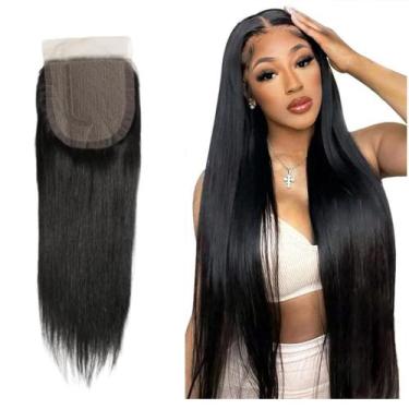 Imagem de Aplique Topo Da Cabeça Top Closure Cabelo Humano Liso 50cm - Mhair