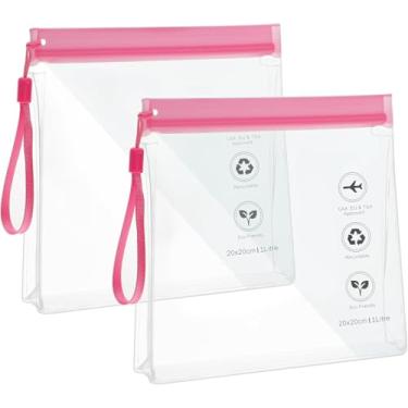 Imagem de Bolsa de Higiene Pessoal Reutilizável Aprovada pela Tsa - Tamanho de um Quarto para a UE EUA e Reino Unido Regulamentos de Bagagem Segurança Impermeável e à Prova de Vazamento Sacos de Viagem para