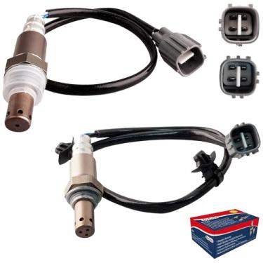 Imagem de DrCax 2 peças 234-9050 234-4624 sensor de oxigênio O2 upstream downstream conjunto proporção de combustível de ar aquecido compatível com Toyota Tacoma 2005-2012 2,7L L4 substituir 8946704010