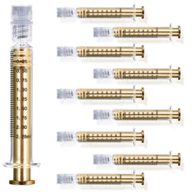 Imagem de Seringa de vidro Bitomic 2,25 mL de borosilicato com êmbolo dourado