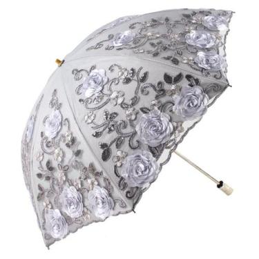 Imagem de Guarda-chuva Honeystore Wedding Lace Sun UV Parasol 1811 Grey