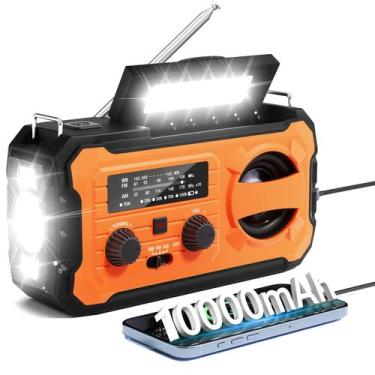 Imagem de Rádio de emergência Pristar 10000mAh Weather AM/FM/NOAA Orange