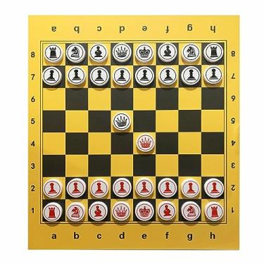 Imagem de Conjunto de xadrez magnético de xadrez, anexado à parede, pano de xadrez para ensino, conjunto de xadrez de demonstração com bolsa de armazenamento para ensino, xadrez portátil de viagem