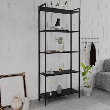 Imagem de Estante para Livros Industrial Aço Multiuso 5 Prateleiras 187cmx80cm A