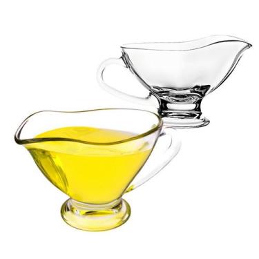 Imagem de Molheira De Vidro Com Alça 200ml Cremeira Bule Molhos Azeite - CLICK H