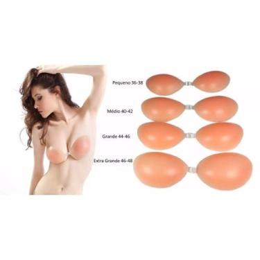 Imagem de Sutia Silicone Invisivel Unbra Sem Alça Aumenta Seio Sutian CX -NUDE -