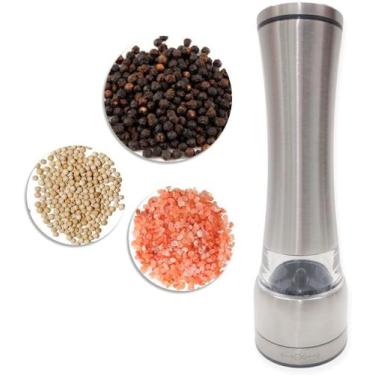 Imagem de Moedor de sal e pimenta chef gourmet aço inox - MARKELK