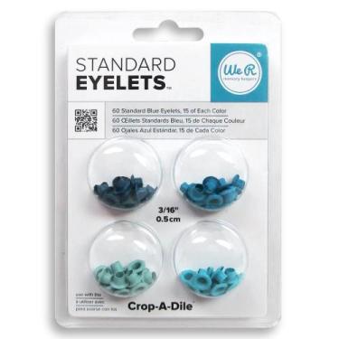 Imagem de Ilhos Metal Eyelets & Washer Standard Blue C/60 Pcs - WE R MEMORY