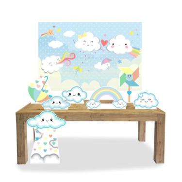 Imagem de Kit Display Mdf Chuva de Benção Amor Menino Com 06 Pçs + Painel - x4ad