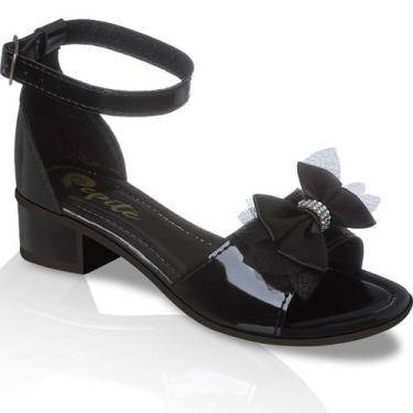 Imagem de Sandália Feminina Infantil Juvenil De Saltinho Baixo Salto - Pepite, P