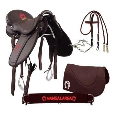 Imagem de Sela Para Cavalo Kit Mangalarga Arco Marrom Completaço Original - Cour