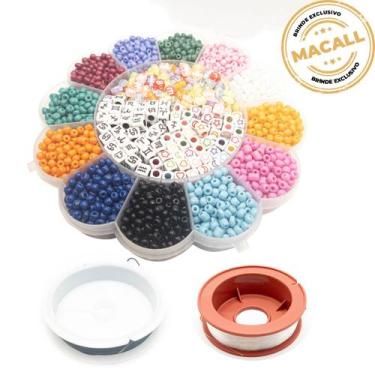Imagem de Kit Miçanga Pulseira Colar Choker 2900pçs Infantil  Bijuteria - Macall