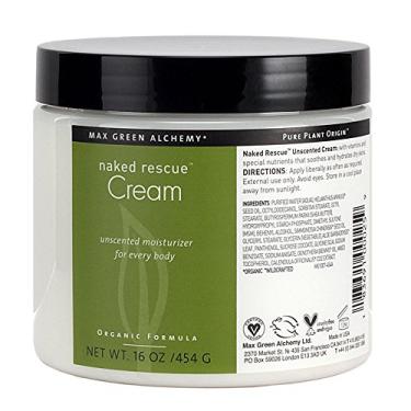 Imagem de Creme sem perfume Naked Rescue - Frasco de 473 ml - Fórmula orgânica, sem fragrância, hidratante e hidratante, para peles secas e sensíveis, vegano, rico, não oleoso
