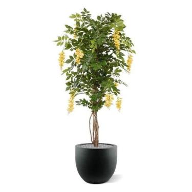 Imagem de Planta Verde Artificial Com Flores Ácacia Amarela 1.55m - La Caza Stor