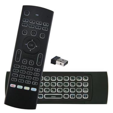 Imagem de Controle Remoto Universal Air Mouse Led Teclas Iluminadas - Pc Tv - MX