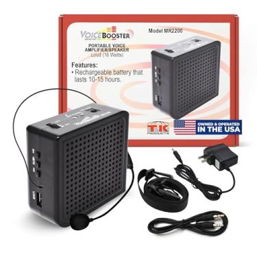 Imagem de Voicebooster Speak Out Amplificador De Voz Pessoal Out, Alto-Falante Portátil Com Microfone E Fone Ouvido Para Professores, Guias Turísticos, Oratória, Apresentações, 16 Watts, Preto, Mr2200