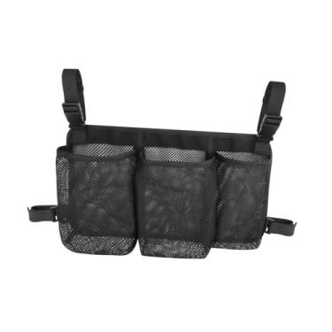 Imagem de ＫＬＫＣＭＳ Bolsa lateral para cadeira de banho com vários bolsos, removível e reutilizável, suporte Oxford, organizador, bolsa de armazenamento para idosos,