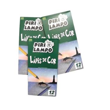 Imagem de Kit 3 Caixa Lapis de Cor 12 Cores Sextavado Ecologico Atóxico Madeira Reciclada Infantil Escolar