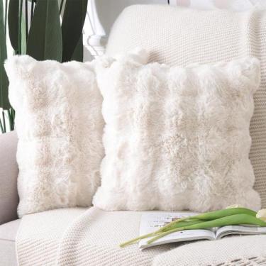 Imagem de Capa de travesseiro MADIZZ Thick Plush Wool 40x40cm, pacote com 2
