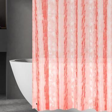 Imagem de Forro de cortina de chuveiro Ga-Geetopia EVA 3D Coral Pearl Red 180x18