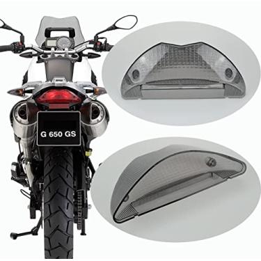 Imagem de TOPZONE Compatível com BMW- F800GT, F800R, F800S, F800ST, R1200GS; R1200GS Adventure; Lente de luz traseira de freio da lâmpada traseira (cor moke, somente lente)