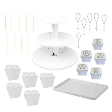 Imagem de Kit Decoração Completa Festa Mesa de Doces e Lembrancinhas – Halloween, Batizado ou Natal (Kit Batizado Completo)