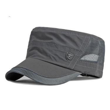 Imagem de Boné militar FASHIXD Mesh Summer Army Hat para homens cinza escuro