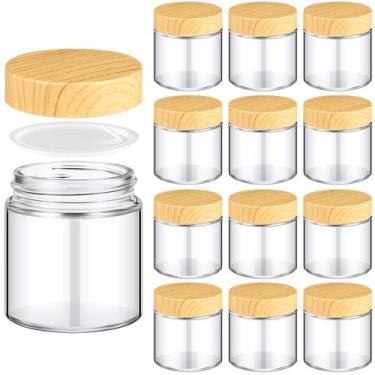 Imagem de Frascos de vidro Norme 120 ml/4 onças com tampas, 12 unidades reutiliz