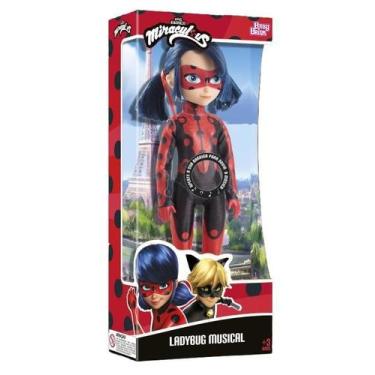 Imagem de Boneca Miraculous Lady Bug Novo Uniforme com Som 45cm - Rosita