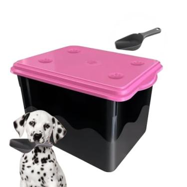 Imagem de Container Porta Ração 10KG + Pá Dosadora Com 20 Litros(ROSA)