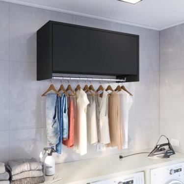 Imagem de Armário Multiuso Para Lavanderia Uma Prateleira Uma Porta Basculante D