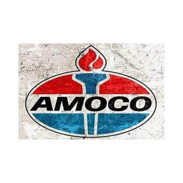 Imagem de Placa De Metal Retrô Vintage Com Tema De Óleo De Motor a Gasolina Para