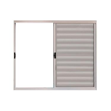 Imagem de Veneziana 3 Folhas De Correr S/grade 1.00 X 1.00 Alumínio Branco Linha Modular - Hale