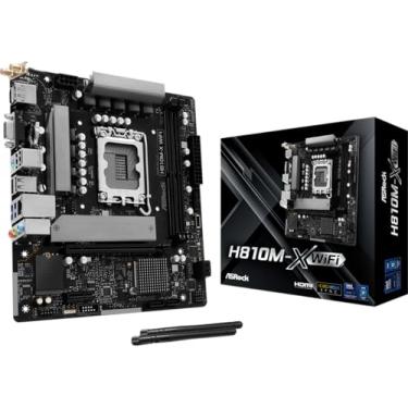 Imagem de ASRock Placa-mãe Micro-ATX WiFi H810M-X | Suporta processadores Intel Core Ultra (LGA1851) | DDR5 6400 | PCIe 4.0 | LAN 2.5G | WiFi 5 | 6+1+1+1 Fase de alimentação