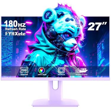 Imagem de FYHXele Monitor Para Jogos De 27", Computador 165 Hz Fhd 1080P, Painel Ips Rápido Pc Srgb100%, 1 Ms, Compatível Com Displayport/Hdmi/Proteção Ocular/Montagem Parede - Roxo