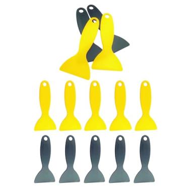 Imagem de Conjunto de raspador de espátula de plástico com 12 peças para remoção de argamassa de resina e instalação de adesivos