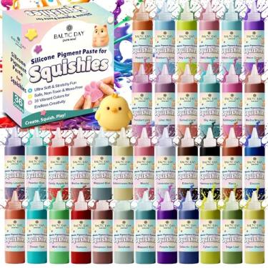 Imagem de BALTIC DAY Conjunto de pasta de pigmento de silicone de 36 cores – Pigmentos opacos vibrantes para fabricação macia, coloração de geleca, resina, artesanato de molde de borracha de silicone e projetos