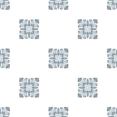 Imagem de Quadro Decorativo com Estampa Green Geometric Chevron Watercolor Border Black 40 x 40 Papel 2 unidades