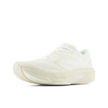 Imagem de New Balance FuelCell Rebel V4 Tênis de corrida masculino, Branco/linho/sal marinho, 8 Wide